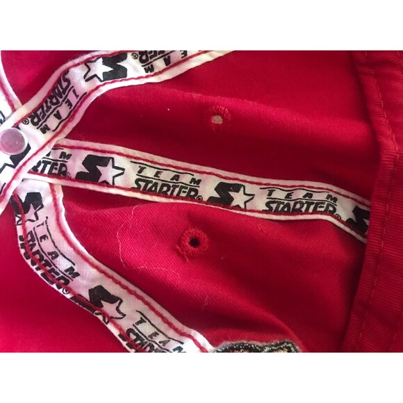 Maryland Terrapins Hat Starter Embroidered Logo Red Strapback Terps University - Picture 10 of 11